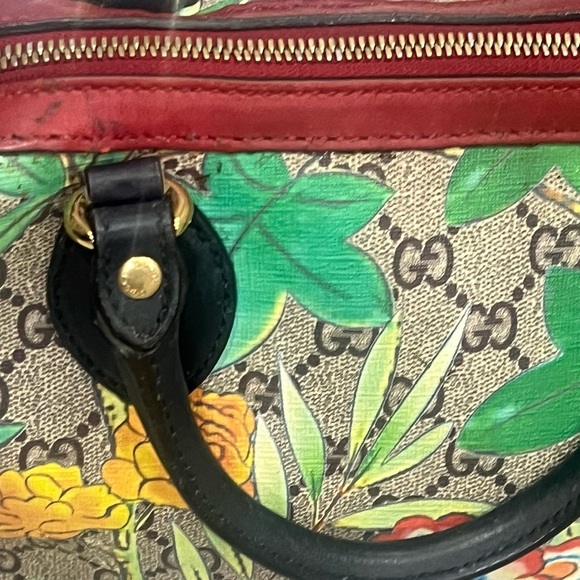 Gucci Multicolor GG Blooms Supreme Canvas and Leather Boston Bag - Picture 8 of 16